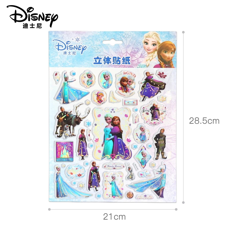 Disney Cartoon Frozen Princess Mickey Mouse Bubble Stickers 3D Puffy Stereo Sticker For Kids Gift Notebook Sticker Label Decor