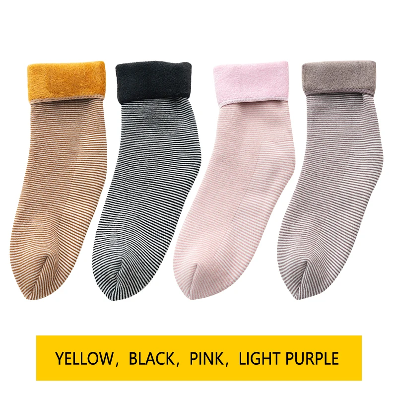 Mixed color 4 Pairs Японские осенне-зимние длинные хлопковые носки женские высокие носки осенние и зимние плюшевые теплые носки корейские женские носки-тапочки 4 пары - Цвет: Mixed color 4 Pairs