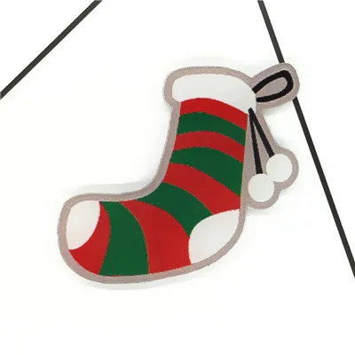 Christmas socks Год Рождество нагрудные булавки конфеты Стразы ювелирные изделия Броши Одежда значок значки Винтаж креативный подарок для фестиваля - Цвет: Christmas socks