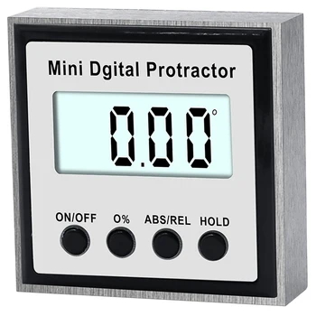 

Electronic Protractor Digital Inclinometer 0-360 Stainless Steel Digital Bevel Box Angle Gauge Meter Magnets Base Measuring Tool