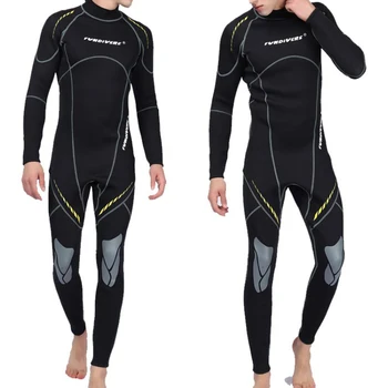 

Men Wetsuit 3mm Surfing Full Suit Diving Snorkeling Swimming Jumpsuit Swimgear Guard Black