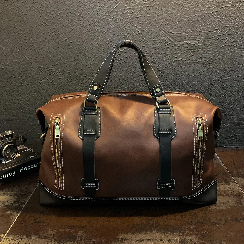 

Men's handbag high quality retro travel large capacity business travel short-distance travel shoulder bag 2019 new JIULIN