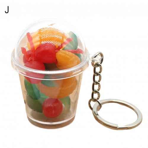 Snacks Popcorn Candy Cup Keychain Student Couple Bag Decor Pendant