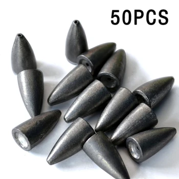 

Supplies Lead Sinkers 10g Bullet Cone Shape Long distance Terminal Tackle