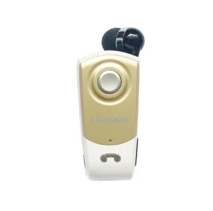 Golden Fineblue F960 Беспроводная гарнитура Bluetooth Hands free наушники с микрофоном Звонки напоминают вибрацию износ пульт на прищепке - Цвет: Golden