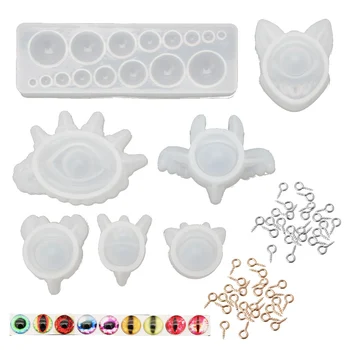 

Large Pack of DIY Resin Evil Eye Pendant Silicone Molds Kit Jewelry Making Tools