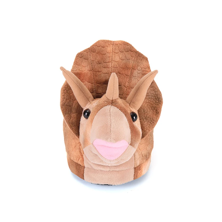 Тапочки с мультипликационным динозавром для взрослых детей мальчиков и девочек