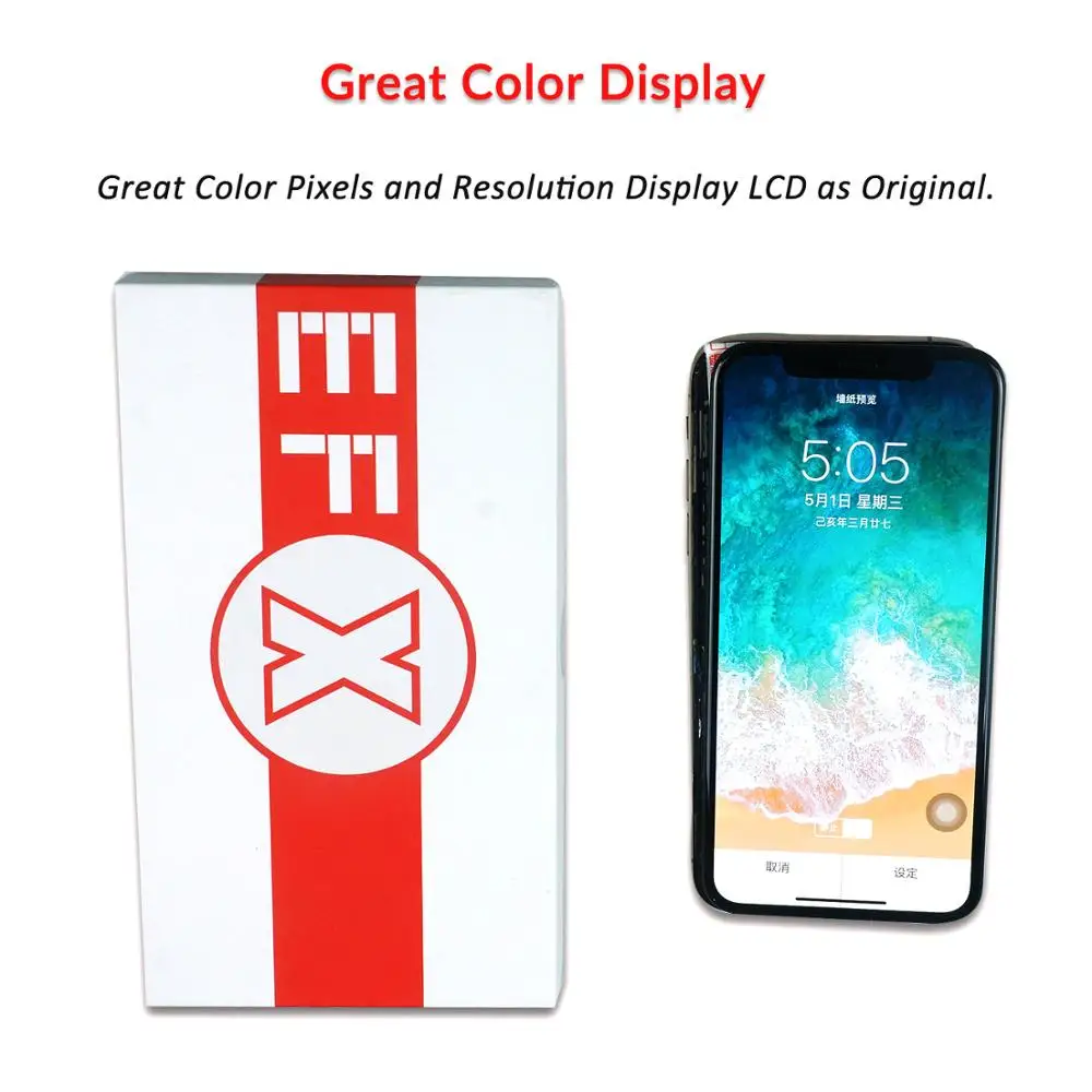 10 шт. E-Faith Amoled дисплей для iphone X XS ЖК-экран ЖК для iphone XR дигитайзер сборка Замена OLED ЖК черный по DHL