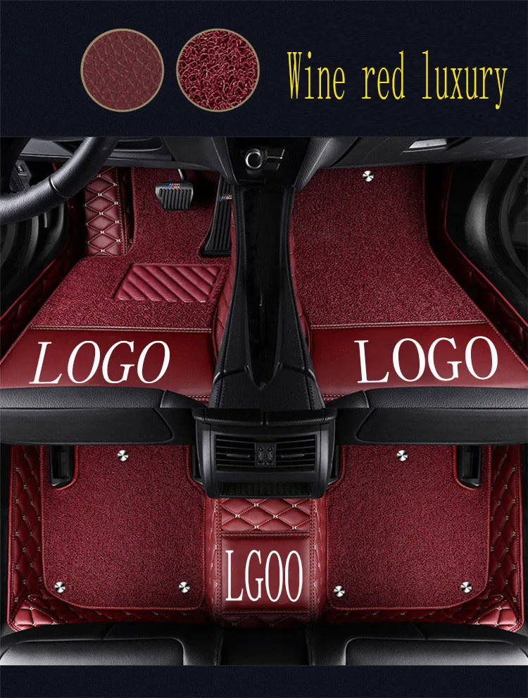 Car floor mats with Logo/Brand Logo for Ford Edge U387 Fusion Mondeo Focus MK2/3 all weather heavy duty car-styling carpet liner |