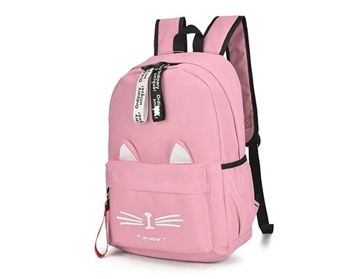 Cute Cartoon Cat Ears Backpack Girl Schoolbag for Teenage Women Back Pack Nylon School Backpack Famale Teen Bag pack