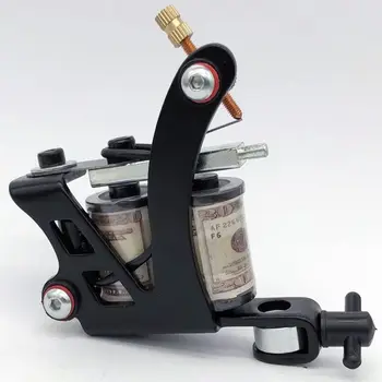 

Top selling Black Tattoo 10 Wrap Coil machines Tattoo Machine Shader Liner Carbon Steel Gun for makeup machine tattoo supplier