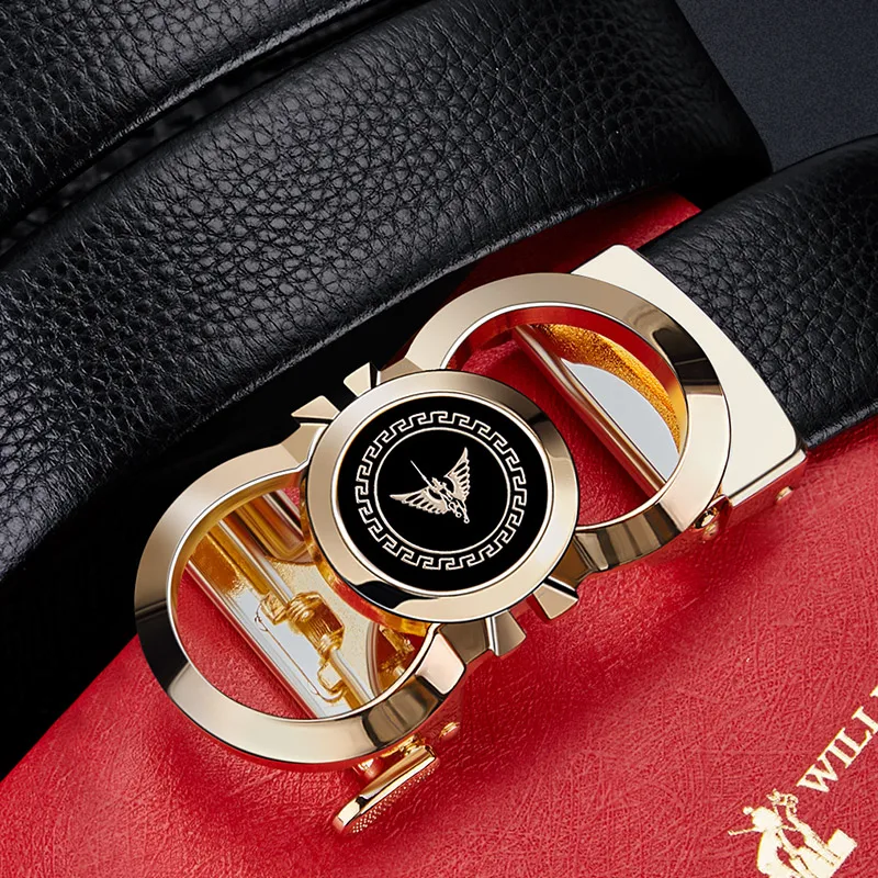 WILLIAMPOLO new belts men's leather belts men's automatic buckle youth fashion leisure business belts