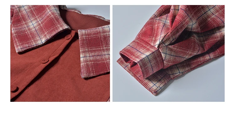 MISHOW Autumn Winter Dress Vintage Plaid Red Long Sleeve Waist Belt Female Mid-Long Dresses MX19D1968