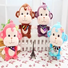 Porte clés petit singe mignon Animal Kawaii poupées en peluche jouets pour enfants, sac à dos pour enfants cadeaux
