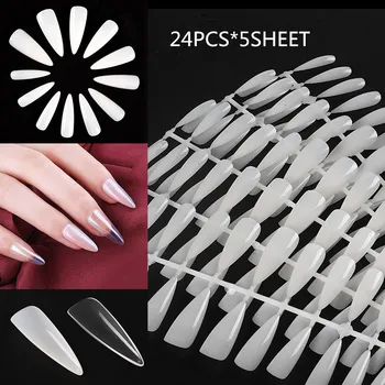 

Full Cover False Nail Tips Clear Fake Nails Mold For Extension Acrylic UV Gel Display Practice Manicure DIY Accessory D294