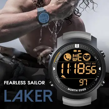 

Outdoor Sports Waterproof Watch For NORTH EDGE LAKER Heart Rate Sleep Monitoring Fitness Tracker Bluetooth Smart Watches Clock