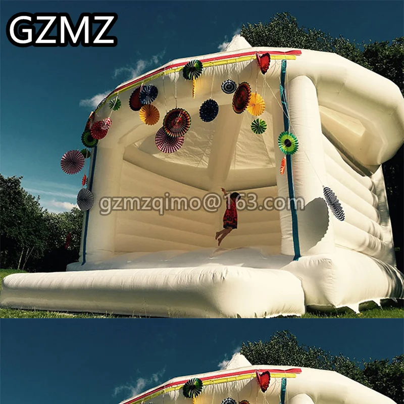 Белый надувной Свадебный джемпер MZQM, надувной замок/батут/Bouncy Hous