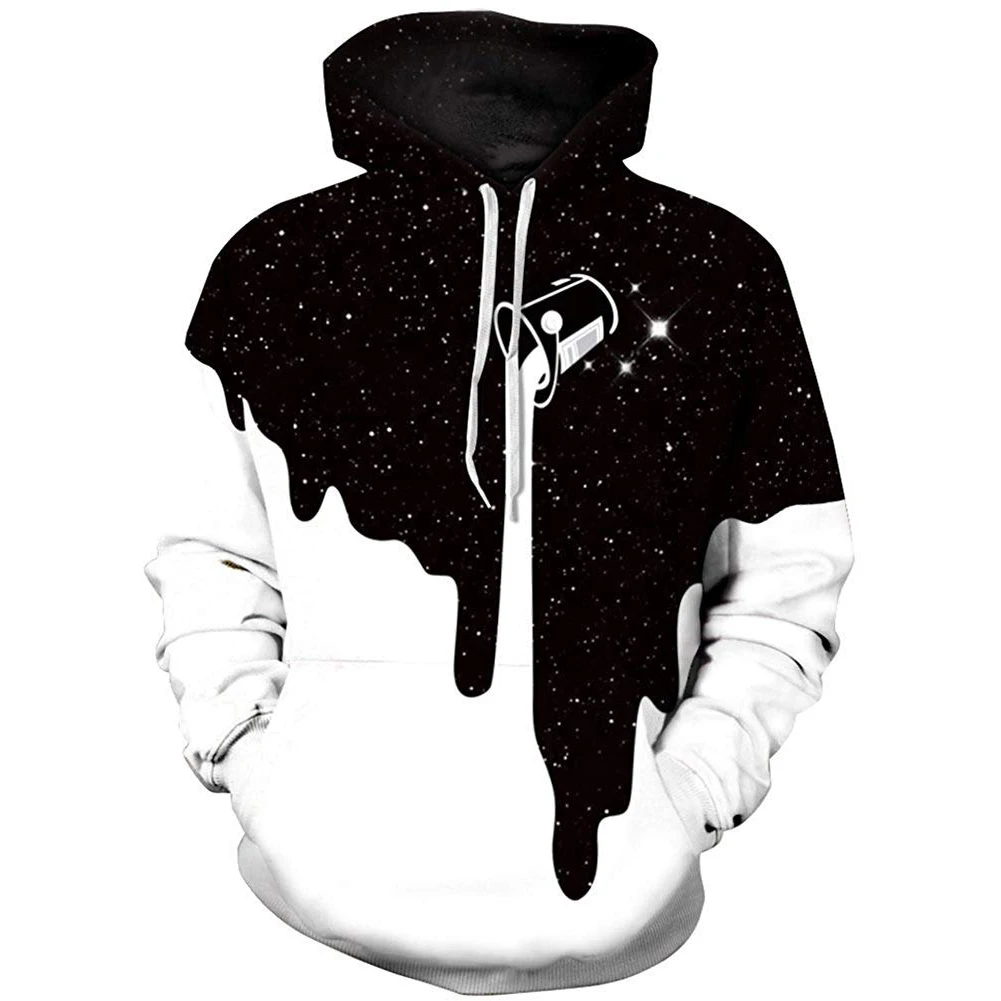 Free deliver 2020 Hot Fashion Men/Women 3d Sweatshirts Print Spilled Milk Space Galaxy Hooded Hoodies Thin Unisex Pullovers Tops