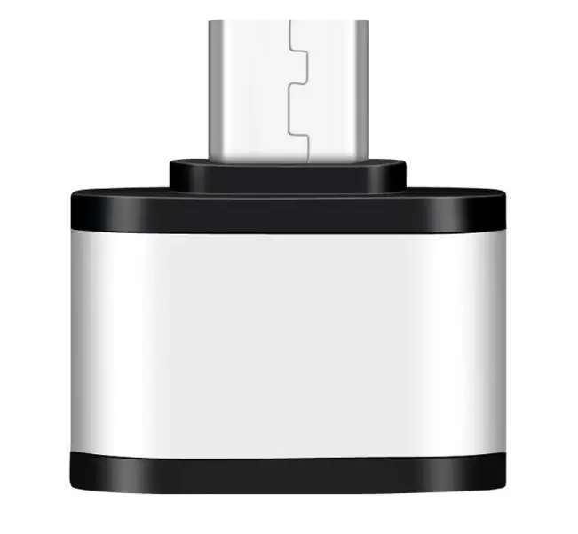 2 шт мини USB микро OTG адаптер микро папа к USB 3,0 Женский OTG адаптер синхронизации данных зарядный адаптер для Android телефона планшета - Цвет: Серебристый