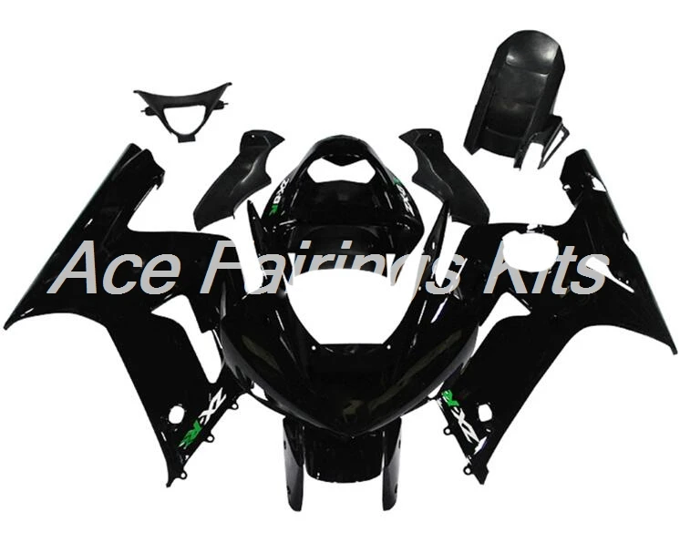 

4Gifts New Hot ABS Full fairing kit Fit for Kawasaki ZX6R 2003 2004 ZX-6R 03 04 Ninja 636 Fairings bodywork set black glossy