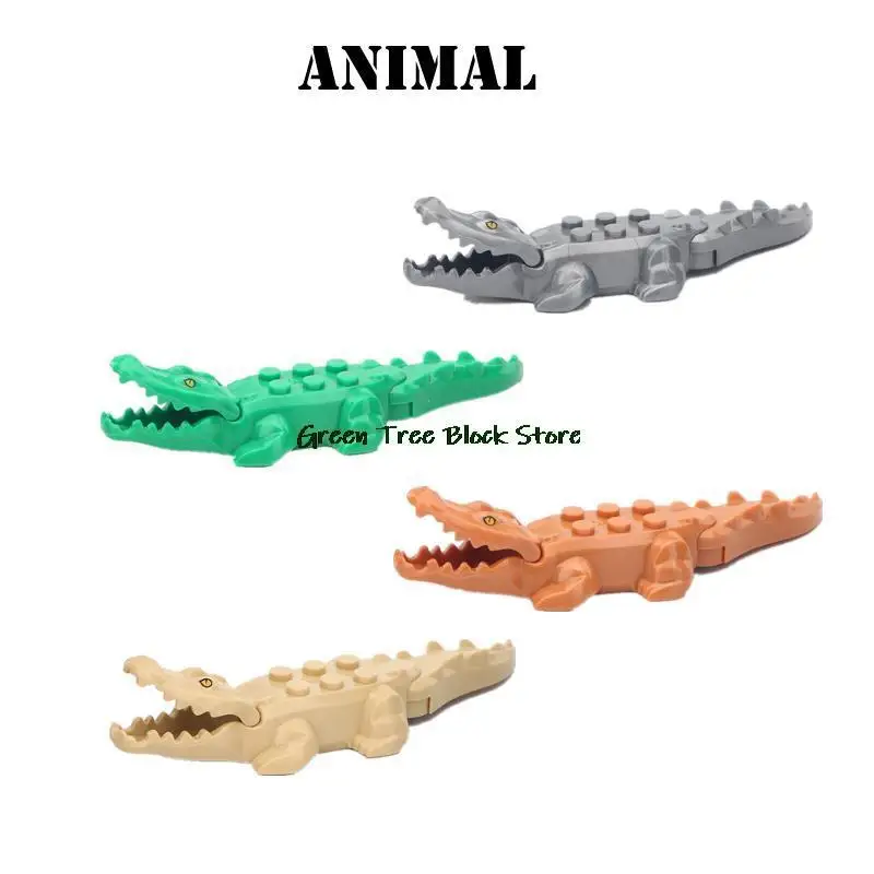 Конструктор MOC детский креативный Серия животных зоопарк ферма крокодил джунгли