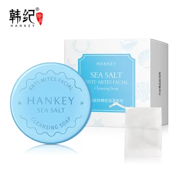 

100g Facial Soap Korean Sea Salt face cleaner Anti-Mite Soap Oil-Control Deap Clean Moisturizing Handmade Soap pore cleanser