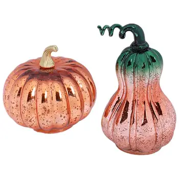 

2pcs Lights Pumpkin Glass Beautiful Lamps for Hotel Decor Party