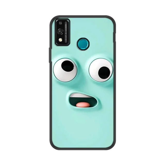 P Smart 2019 2021 Case 3D Funny Face Soft Cover For Huawei P20 P30 P40 Lite P10 Pro Y7 Y6 Prime Y5 2019 Mate 20 Nova 3E Coque X268