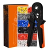 HSC8 6-4A ferrule Crimping Pliers 0.25-10MM² wire crimper tool Wire Stripper Hand Ferrule Crimp set Plier KIT With1200 Terminals 1