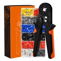HSC8 6-4A ferrule Crimping Pliers 0.25-10MM² wire crimper tool Wire Stripper Hand Ferrule Crimp set Plier KIT With1200 Terminals 1