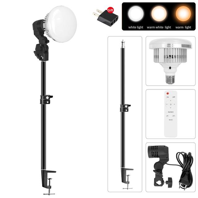 E27 LED Bulb Selfie Ring Light with Stand Dimmable Photography Lighs Photo Studio Ring Lamp Daylight Bulb Kit Softbox
