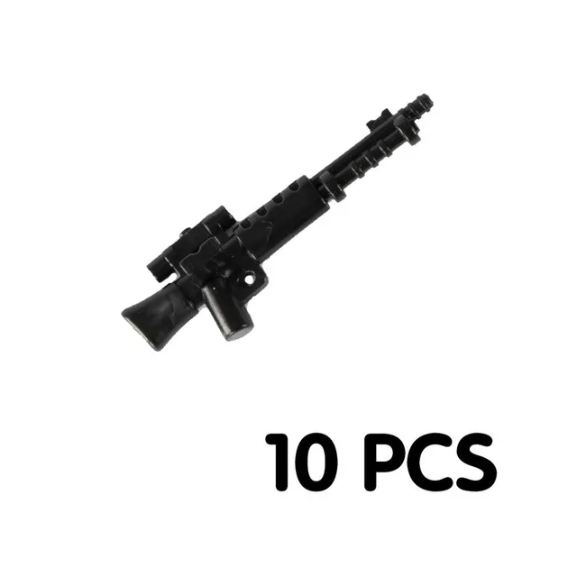 20Weapons-10pcs WW2 военный немецкий солдат оружие строительный блок 98k винтовка огнестрельное оружие армейские аксессуары Кирпичи полицейский спецназ фигурка MOC игрушка C106 - Цвет: 20Weapons-10pcs