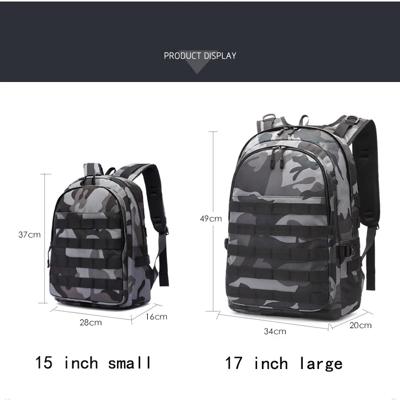  Game Playerunknown's Battlegrounds PUBG Cosplay Level 3 Instructor Backpack Outdoor Multi-functiona
