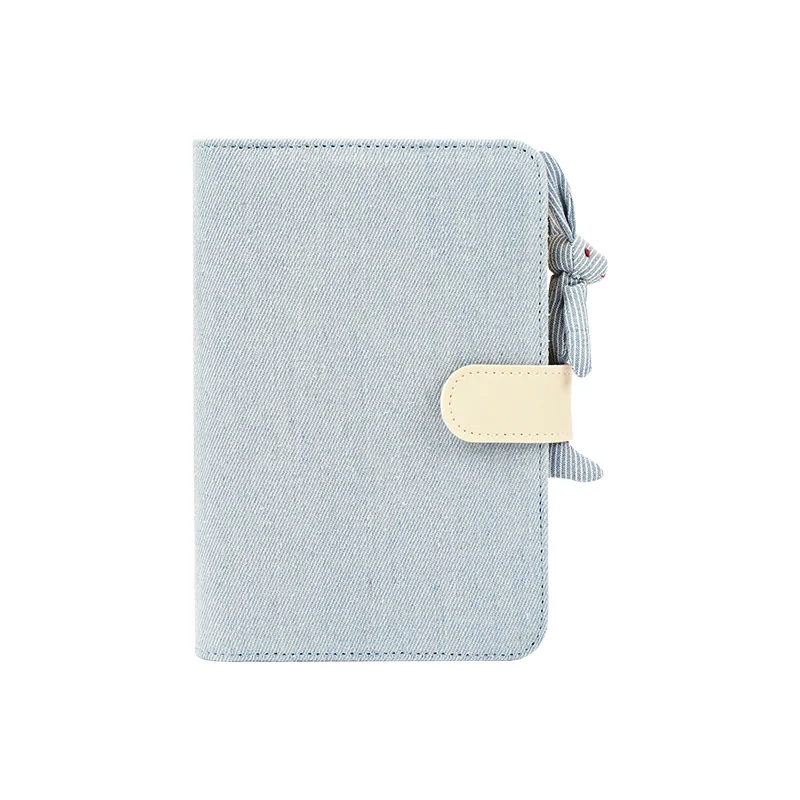 Blue Beige rabbit A5 A6 Kawaii милый Тканевый блокнот школьные офисные канцелярские принадлежности пустая линия сетки точек планировщик блокнот 6 отверстий спиральное кольцо связующее - Цвет: Blue Beige rabbit