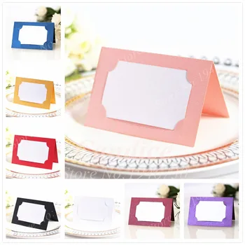 

50pcs Rectangle Seat card Vintage Table Number Name Card Place Cards Meeting Invitation Wedding Birthday Party Decoration