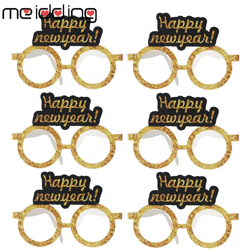 MEIDDING Christmas Decorations For Home Decor New Year Party Glasses Headband Photo Frame Props Xmas Gift Happu New Year Supply