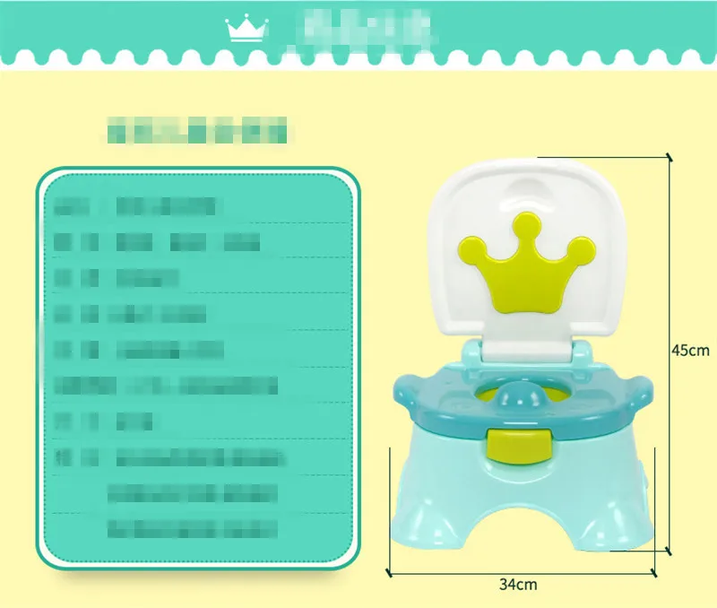 Crianças Potty Criança Bebê Menina Rosa Coroa pp Toalete Menino Azul Fezes Infantil Treinamento Xixi wc Antiderrapante Mictório 7 Mamãe e Bebê