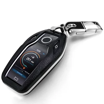 

Leather Car LED Display Key Cover Case holder for BMW 5 7 series G11 G12 G30 G31 G32 i8 I12 I15 G01 X3 G02 X4 G05 X5 G07 X7