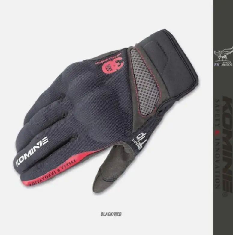 Komine GK-163 перчатки для мотогонок летние качественные красные черные желтые - Цвет: 3