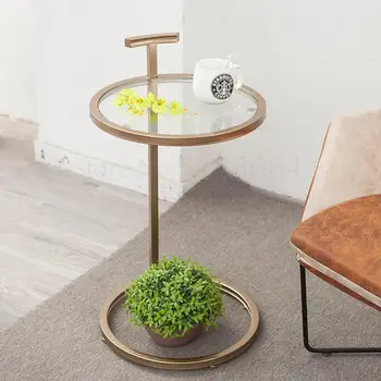 

Nordic Simple Side Table Wrought Iron Small Corner Table Small Apartment Living Room Round Sofa Light Luxury Side Table