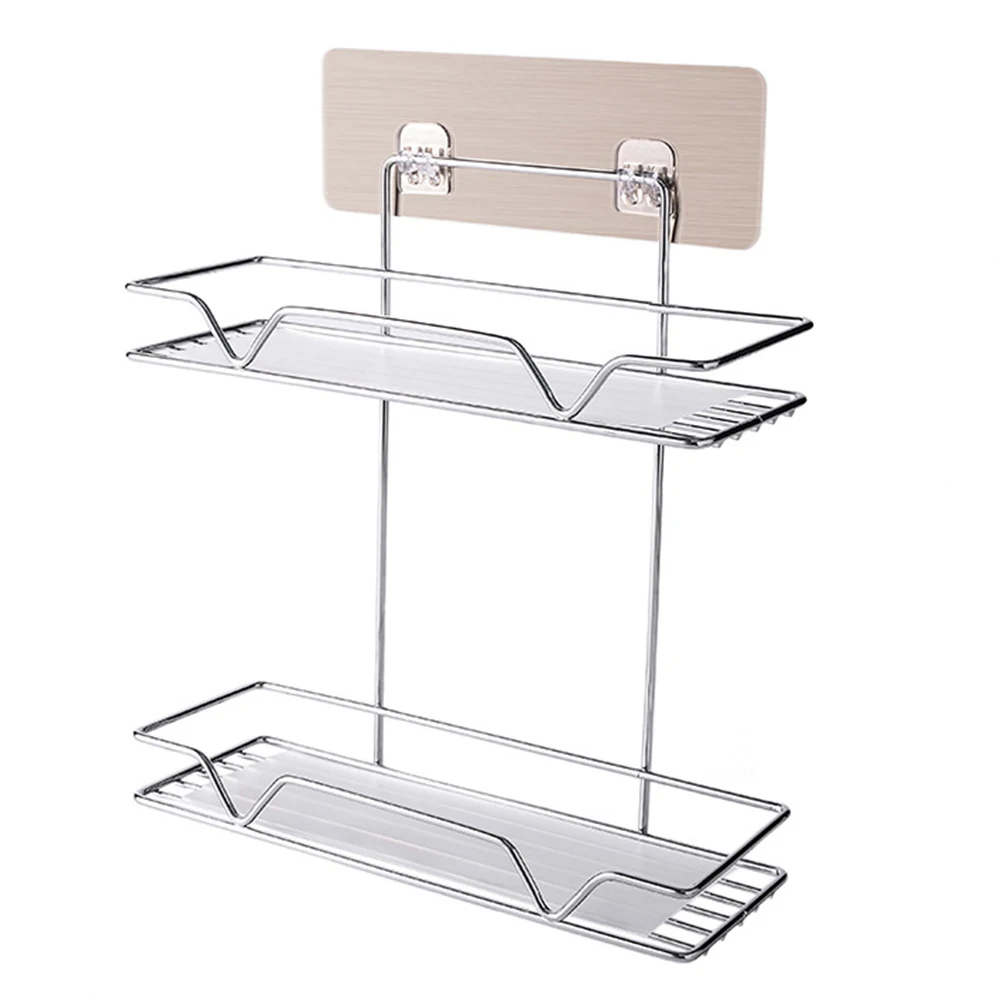  Corner With Suction Cup Cosmetic Shampoo Accessories Storage Rack Bathroom Shelf Stainless Steel Ho