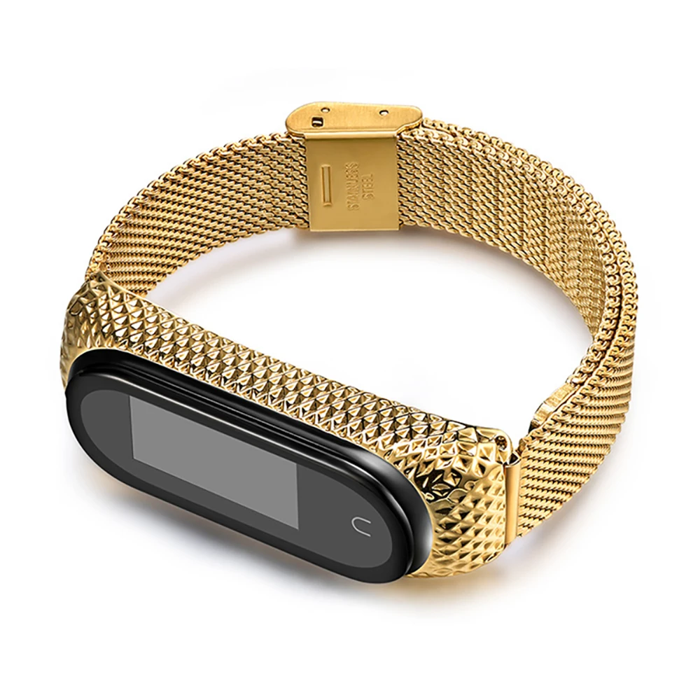 Металлический ремешок для Xiaomi mi Band 4 металлический браслет из нержавеющей стали для mi Band 3 сменный ремешок на запястье M3 M4