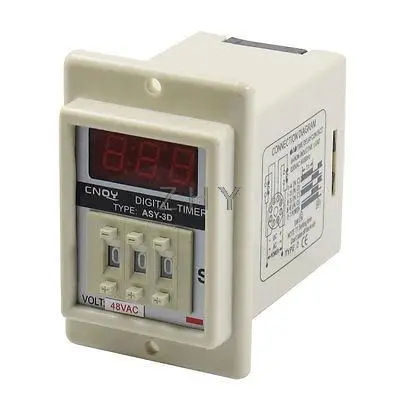 

AC 48V 8 Pin 0.1-99.9 Minute Digital Timer Time Delay Relay Beige ASY-3D