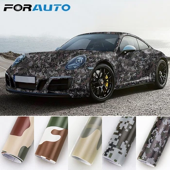 

FORAUTO 20cm*152cm Auto Decors Camouflage Vinyl PVC 3D Car Stickers Car Wrap Film Digital Woodland Green Desert Camo Car Styling