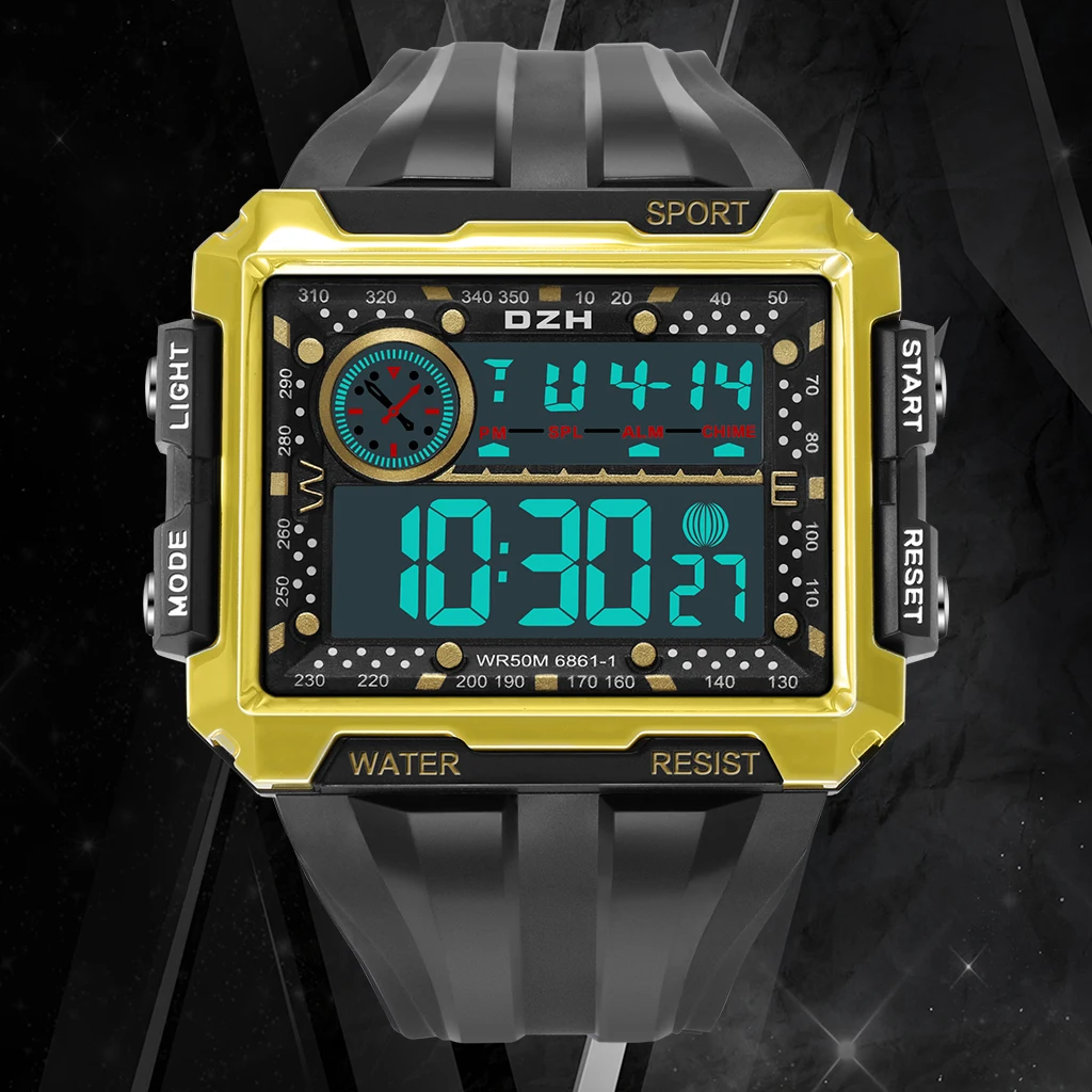

SYNOKE Sports Watch for Men Military Waterproof Digital Watch LED Big Dial Men Watch Male Electronic Clock Relogio Masculino