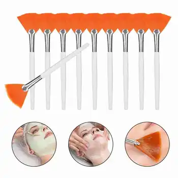 

10pcs Facial Mask Brushes Cosmetic Makeup Soft Facial Mask Applicator Fan Brushes Skin Care Tools Accessories
