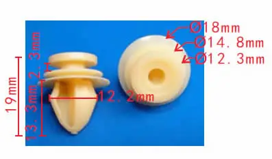 100x OEM дверные панели карты Столб отделкой зажимы для RENAULT 7703077469 9345ZN - Название цвета: 1893