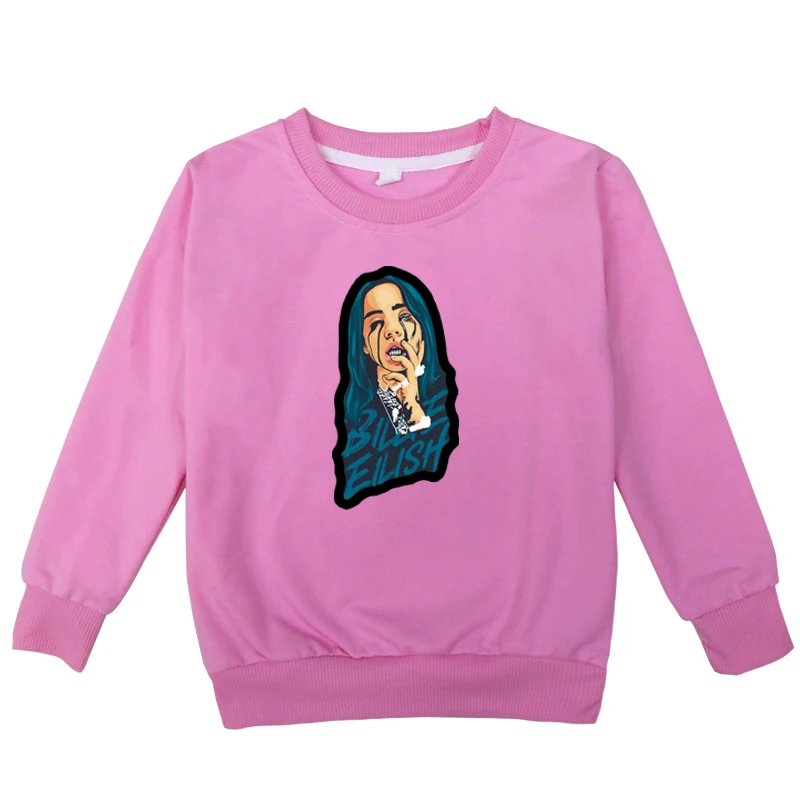 Весна года, Новое поступление, худи для мальчиков и девочек, худи Billie Eilish, хлопковая футболка с длинным рукавом, толстовки, детская одежда