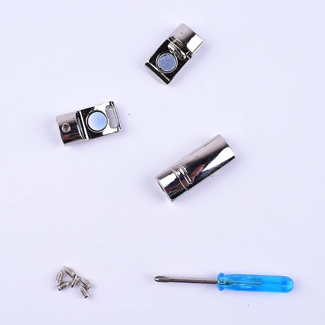 4pcs/pair Shoelace Buckle Metal Shoelaces Magnetic buckle Accessories Metal Lace Lock DIY Sneaker Kits Metal Lace Buckle Silver