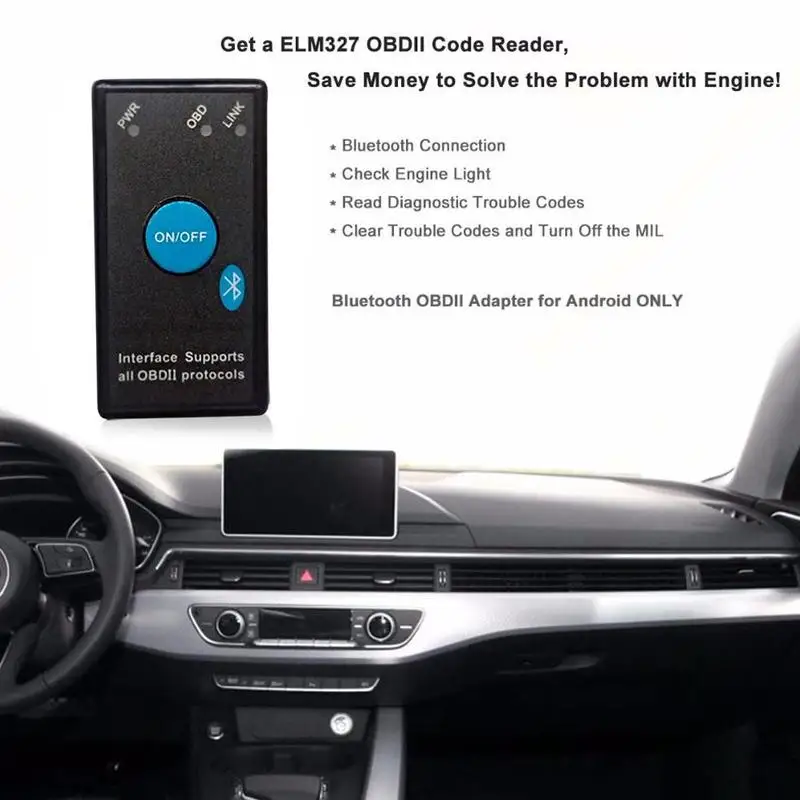 Супер Мини elm327 Bluetooth OBD2 V1.5 Elm 327 в 1,5 Авто OBD диагностический Elm-327 2 сканера инструмент адаптер АВТО OBDII диагностика-z8d8